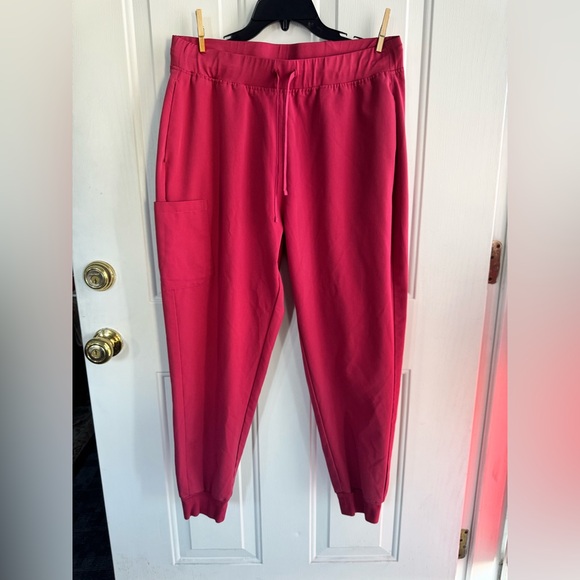 Mandala Equa-Tek Medical Scrub Jogger Pants Women’s Size XL Raspberry Red - Picture 1 of 12